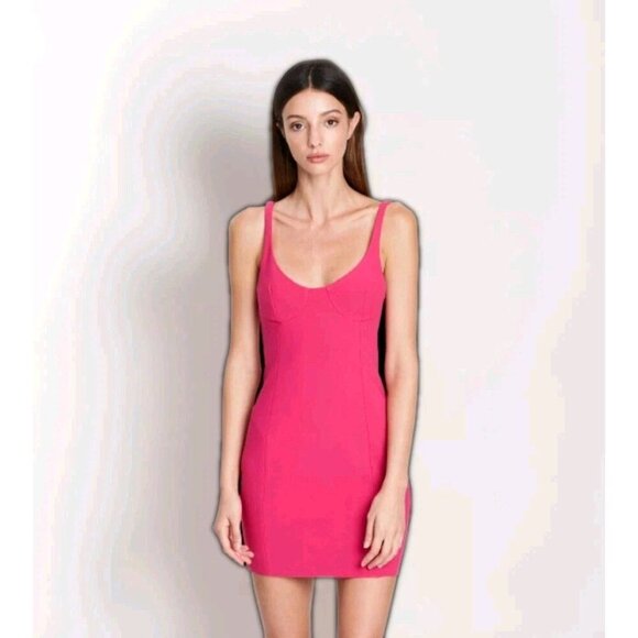 Bec + Bridge Dress Woman’s 10 Pink Amelie Magenta Sleeveless Bodycon Mini Slip - Picture 2 of 9